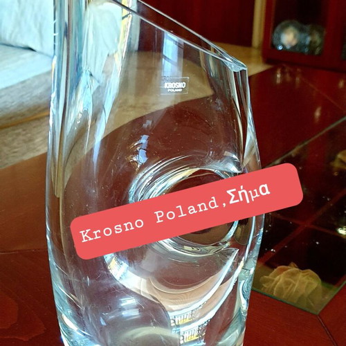 Krosno Poland handmade glass vase like new