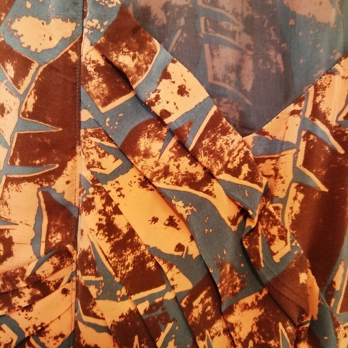 Whistles silk dress like new, gray and orange