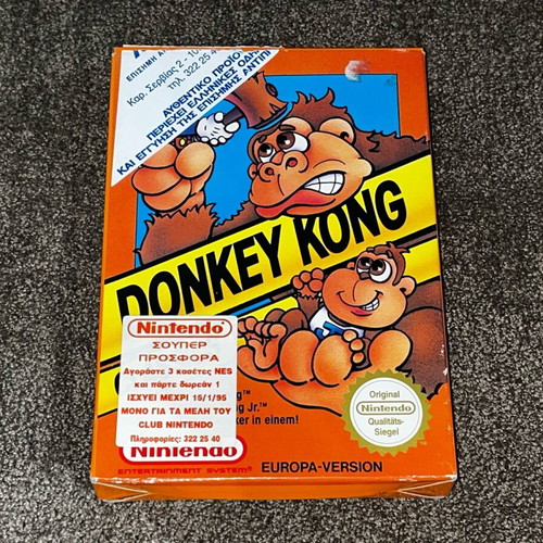 Donkey Kong Nintendo NES used with Greek instructions and complete set