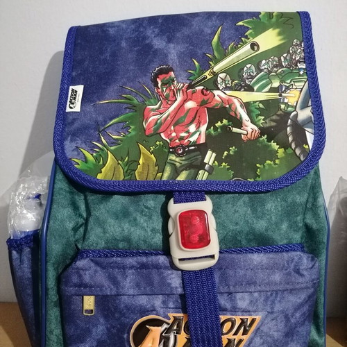 Vintage Action Man school bag and pencil case by Paxos, new