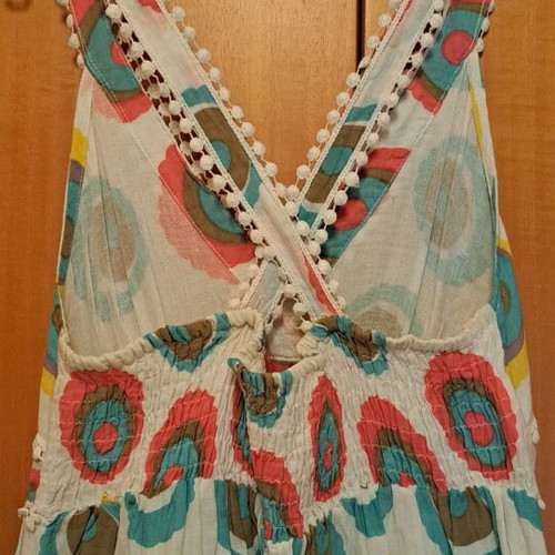 Long summer dress like new, multicolored, size S