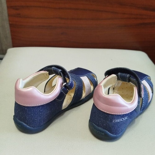 Geox sandals for girls size 23 like new, blue and pink