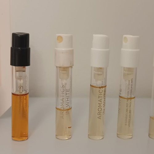 Perfume samples used, authentic tester set with box