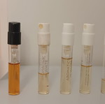 Perfume samples used, authentic tester set with box