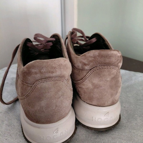 Hogan sneakers like new, taupe suede leather, size 37.5