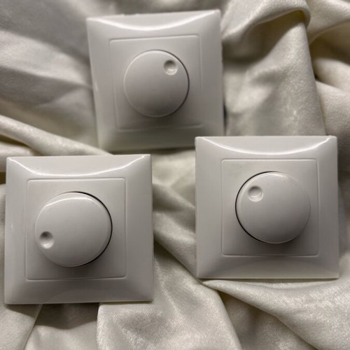 Master dimmer switches used, white color