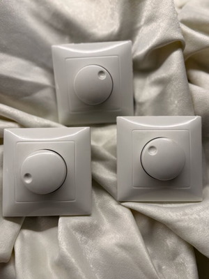 Master dimmer switches used, white color