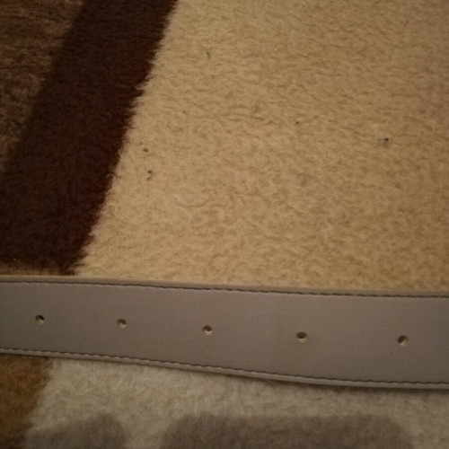 Synthetic leather belt like new, 95 cm length, beige