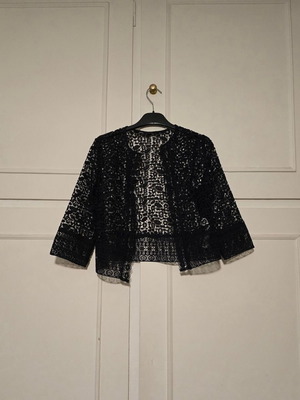 Ζακέτα Zara γυναικεία διάτρητη κεντητή σαν καινούργια, μπλε σκούρο