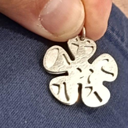 Silver 925 double pendant used