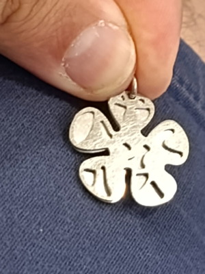 Silver 925 double pendant used
