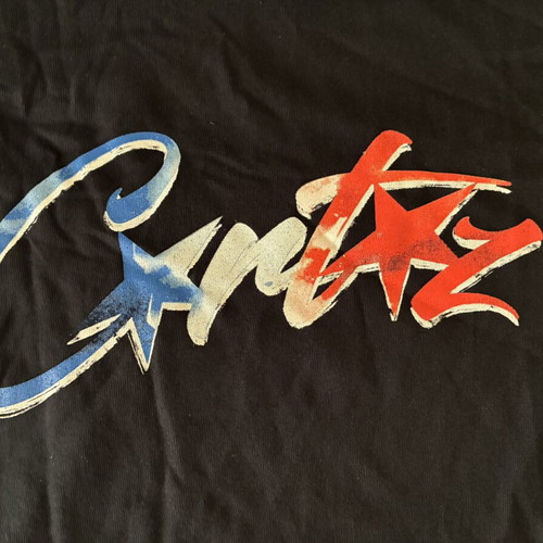 Corteiz France Allstarz Tee like new, size large, black and red