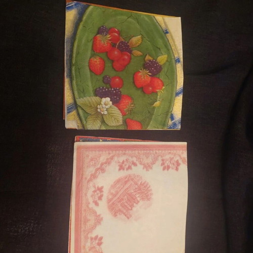 Decoupage napkins like new