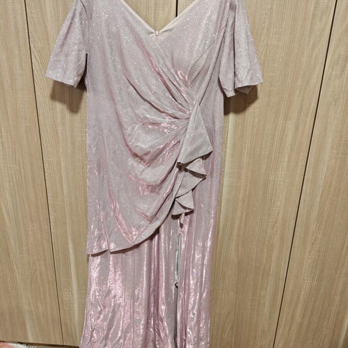 Dress for wedding or baptism plus size, like new, pink and gold