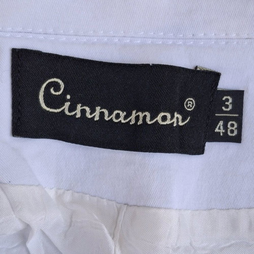 Cinnamar jacket white with embroidered details like new, size 48