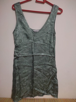 Stradivarius mini satin dress like new, mint color, size S