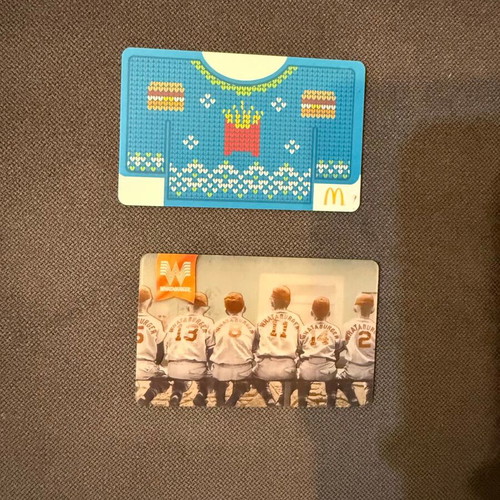 Collectible McDonald's and Whataburger gift cards like new