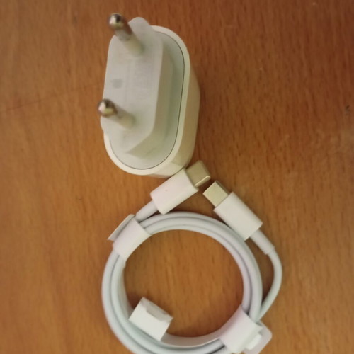 Apple charger with USB-C adapter and original cable