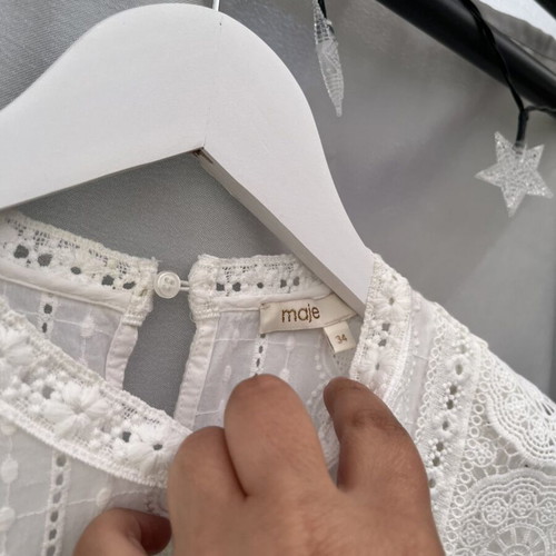 Maje dress used, size XS 34, white