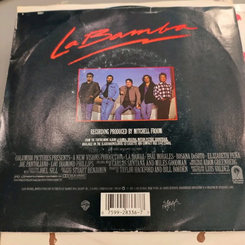 Los Lobos La Bamba vinyl record used 45 rpm