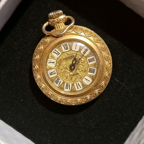 Vintage ANKER pocket watch mechanical like new, gold tone