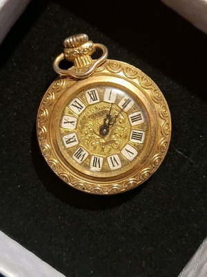 Vintage ANKER pocket watch mechanical like new, gold tone