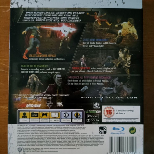 Mortal Kombat vs DC Universe Steelbook used for PlayStation 3