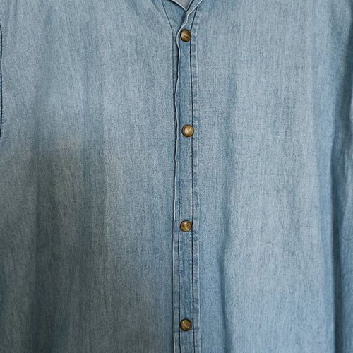 Denim shirt like new, unisex, size L, blue