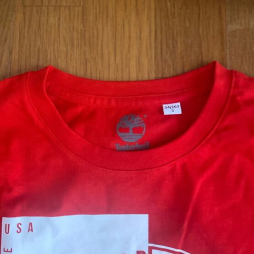 Timberland slim fit T-shirt with sleeves, red, size 164 cm