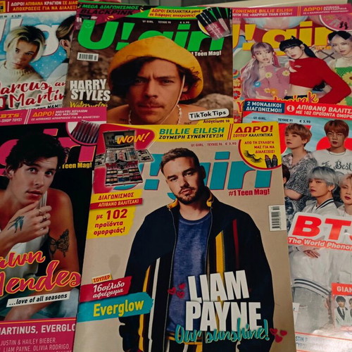 U! Girl vintage magazines used, set of 6 with fashion and celebrity tips