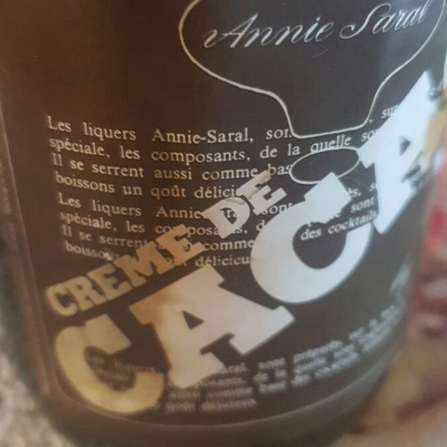 Βιντάζ μπουκάλι λικέρ Annie Saral Crème de Cacao