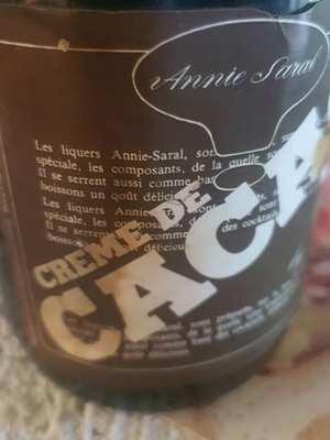 Βιντάζ μπουκάλι λικέρ Annie Saral Crème de Cacao