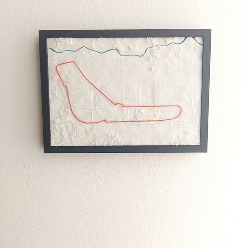 Monza F1 embossed map frame new for wall