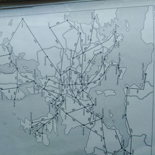Europe road map used Kümmerly & Frey