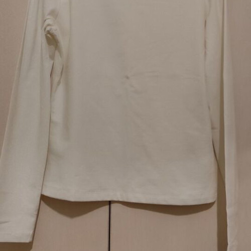 Cotton white sugar blouse Large new with elastane