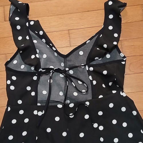 Shein polka dot backless dress size small, like new