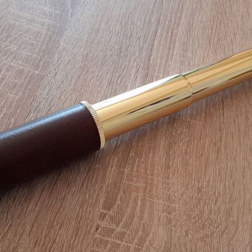 Pocket Telescope Brass Look Hand Telescope with Case new