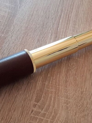 Pocket Telescope Brass Look Hand Telescope with Case new