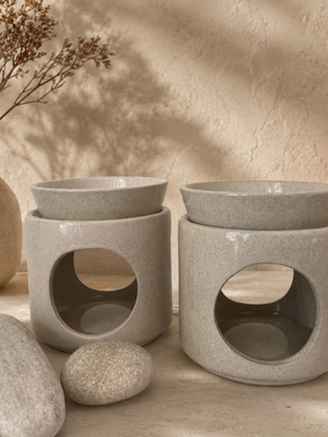Ceramic Minimal Aromatherapy Diffuser with Wax Melts Mix