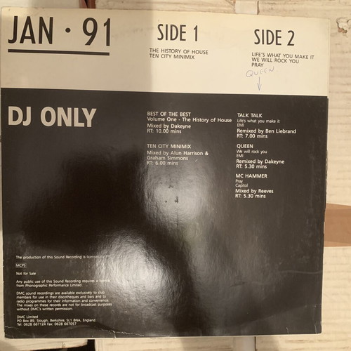 DMC DJ Only January 91 vinyl LP used, electronic