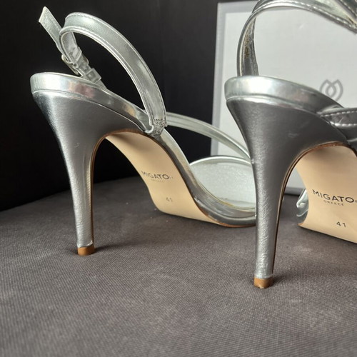 Migato silver sandals like new, size 41