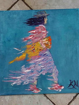 Ελαιογραφία Η Δρομέας, καινούργια, 50x50 εκ.