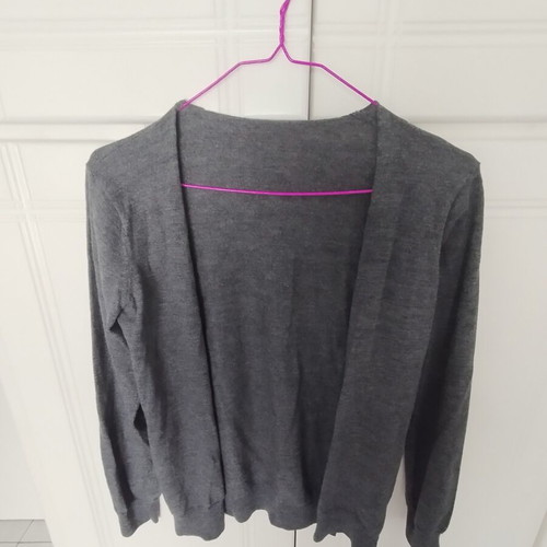 Armani Jeans gray cardigan like new, fits Small/Medium