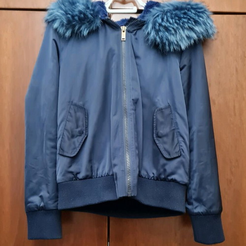 Desiree waterproof jacket with detachable hood like new, blue, sizes S and M
