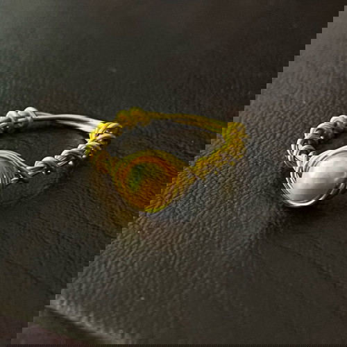 Yellow - gold δαχτυλίδι με πέρλα