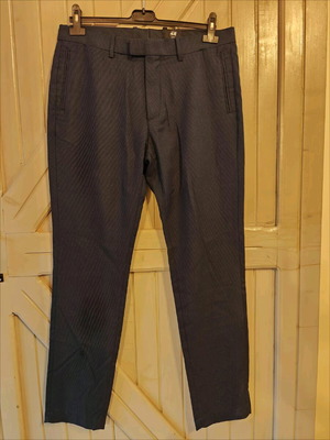 H&M fabric pants dark blue like new size S