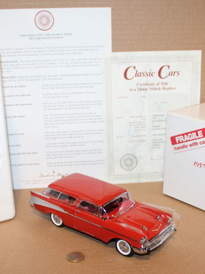 Danbury Mint 1957 Chevrolet Bel Air Nomad Station Wagon μεταλλική μινιατούρα 1:24 καινούργιο