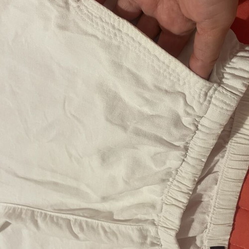 Marks & Spencer Plus Size White Linen Trousers like new, size 18