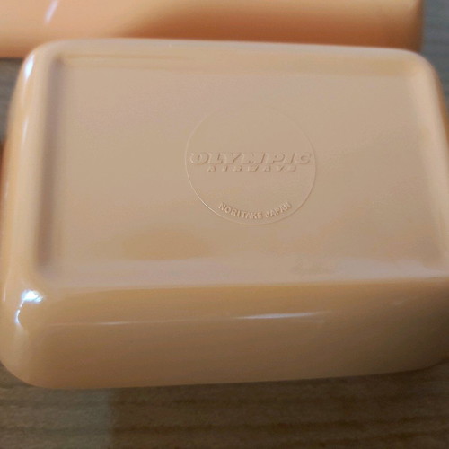 Olympic Airways serving set used, orange color