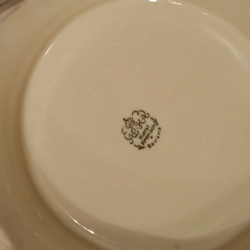Antique 4-Piece Porcelain Set 1940s with 22K Gold from Germany like new